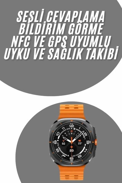 Tüm Telefonlara Uyumlu Akıllı Saat Uyku ve Sağlık Takibi Nabız Ölçer Adım sayar ürün görseli 1