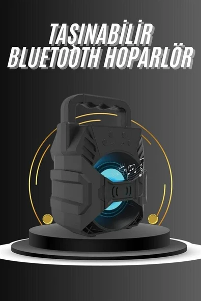 Kablosuz Bluetooth Hoparlör Ses Bombası RGB Işıklı Taşınabilir Yüksek Ses Kaliteli ürün görseli 1