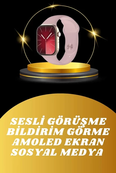 Akıllı Saat İos Andorid Destekli Arama Özeliği Sensörlü Bluetooth Bağlantılı ürün görseli 1