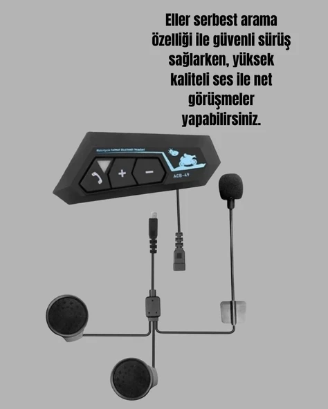 Su Geçirmez BT22 Bluetooth Kask Kulaklığı GPS ve Müzik Uyumlu ürün görseli 1