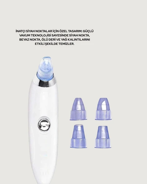 Gözenek Açıcı Buhar Etkili Vakumlu Siyah Nokta Temizleyici – Farklı Cilt Tiplerine Uygun ürün görseli 1
