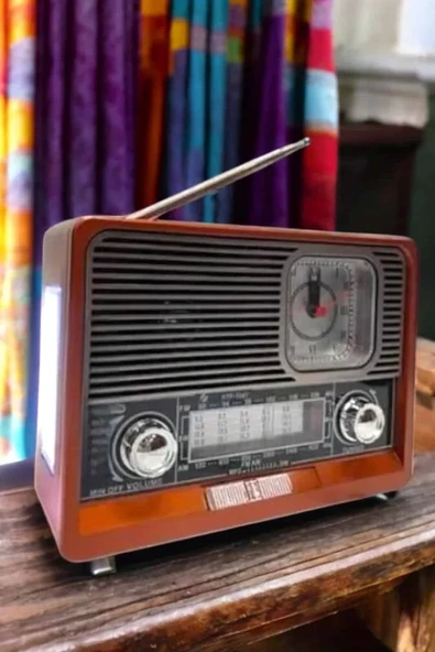 Nostaljik Radyo USBAUX Ve SD Kart Girişli Bluetooth Bağlantılı ürün görseli 1