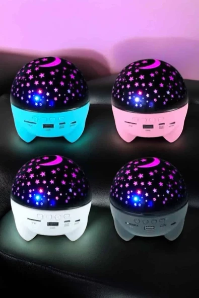 Gökyüzü Temalı Bluetooth Ve Hoparlörlü Şarjlı Çocuk Gece Lambası ürün görseli 1