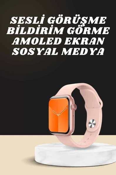 Akıllı Saat Alarm ve Titreşim Uyku ve Sağlık Takibi GPS Uyumlu Nabız Ölçer Sesli Görüşme ürün görseli 1