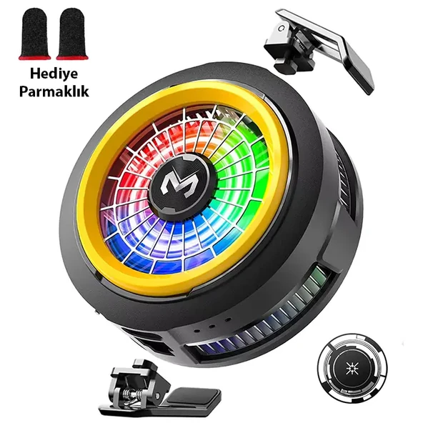 Memo CX20 iOS Android Soğutucu 20W Manyetik RGB Telefon Soğutucu –Anında Hızlı SoğutmaSessiz Fan Soğutma-1852 ürün görseli 1