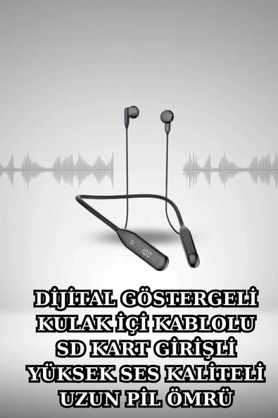Alarm ve Titreşim Özellikli Akıllı Saat ve Mikrofonlu Kablolu Bluetooth Kulaklık 60 Saat ürün görseli 1