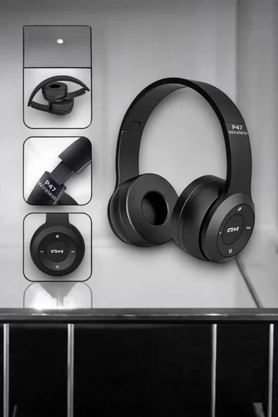 Kulak Üstü TF Kart ve AUX Destekli Ergonomik Bluetooth Kulaklık ürün görseli 1