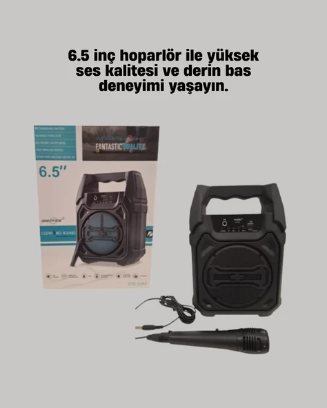 15W Güçlü Ses Çıkışlı Bluetooth Hoparlör FM Radyo ve Mikrofon Destekli ürün görseli 1