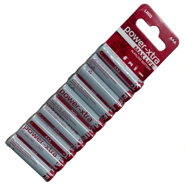 Power-Xtra MaxLife AAA LR03 Alkalin Pil - 10'lu Blister ürün görseli 1