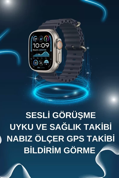 Akıllı Saat Bluetooth Bağlantılı NFC ve GPS Uyumlu Nabız Ölçer Sesli Görüşme ürün görseli 1