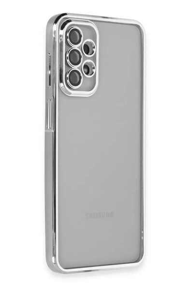 Newface Samsung Galaxy A23 4G Kılıf Razer Lensli Silikon - Gümüş ürün görseli 1