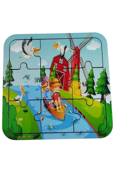 kayasan kids Değirmen Ahşap Puzzle ürün görseli 1