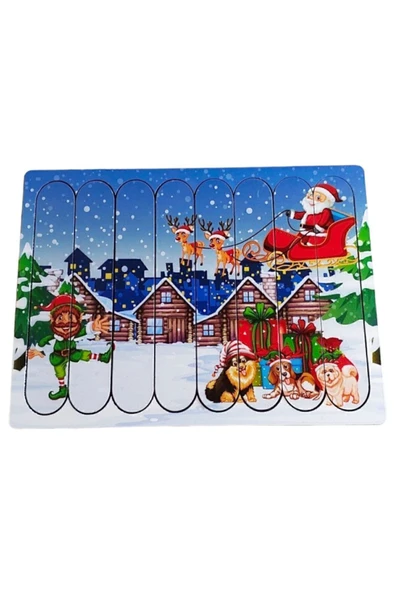 kayasan kids Yılbaşı Temalı Ahşap Stick Puzzle ürün görseli 1