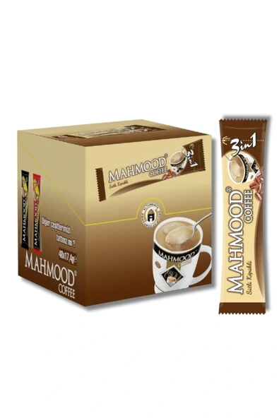 MAHMOOD COFFEE 3Ü1 ARADA SÜTLÜ KÖPÜKLÜ HAZIR KAHVE 48 ADET X 17,4 GR ürün görseli 1
