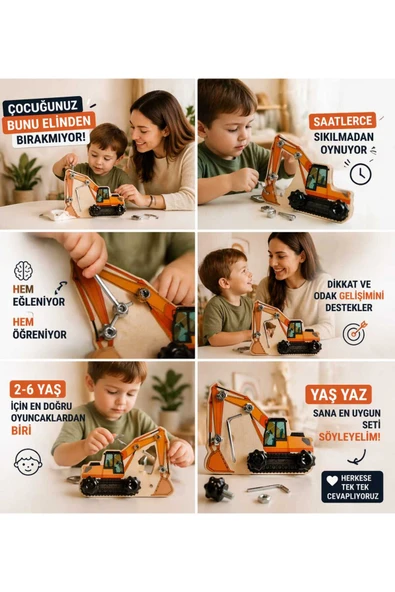 kayasan kids Ekskavatör Vidalama Seti ürün görseli 1