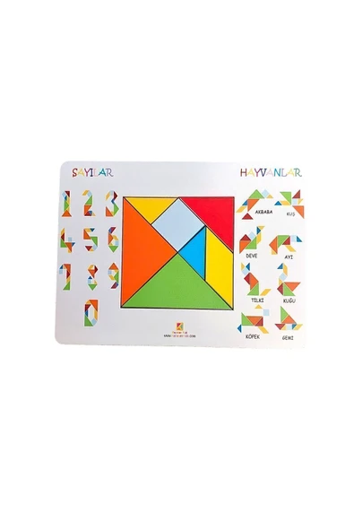 kayasan kids Tangram Şekil Bulma Puzzle ürün görseli 1