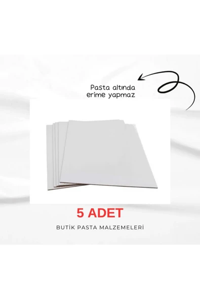 AGT Pasta Altlığı 5 Adet 20x20 cm Beyaz Mdf Pasta Altında Erime Yapmaz ürün görseli 1