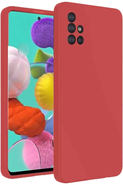 Newface Samsung Galaxy A31 Kılıf Nano içi Kadife Silikon - Kiremit ürün görseli 1