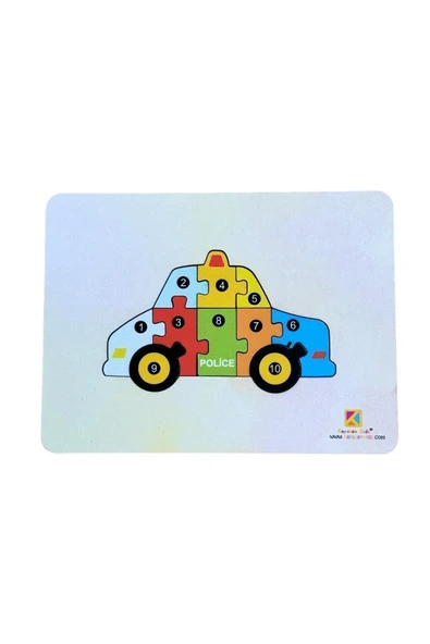 kayasan kids Araba Numaralı Puzzle ürün görseli 1