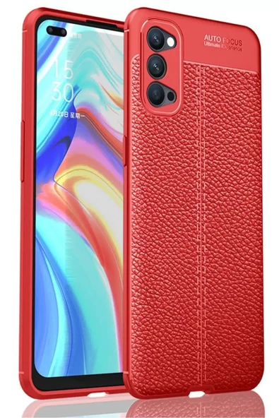Newface Oppo Reno 4 Pro Kılıf Auto Focus Kapak - Kırmızı ürün görseli 1