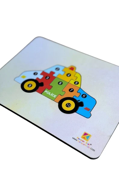 kayasan kids Araba Numaralı Puzzle - Resim 3