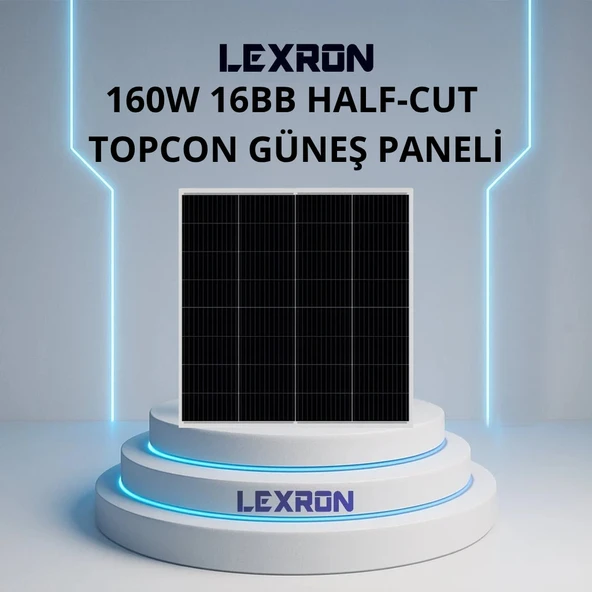 Lexron 160W 32 CELL 16BB HALF-CUT TOPCON  GÜNEŞ PANELİ ürün görseli 1
