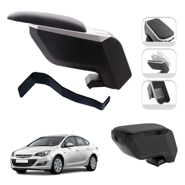 Mis Paket Opel Astra J Sedan 2012-2018 Delmesiz Çelik Ayaklı Kolçak + Askılı Koku + Micro Fiber Bez + Torpido Süngeri ürün görseli 1