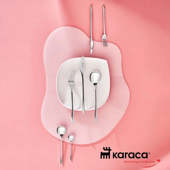 Karaca Premium Platin Von 12 Kişilik 84 Parça Çatal Kaşık Bıçak Takımı ürün görseli 1