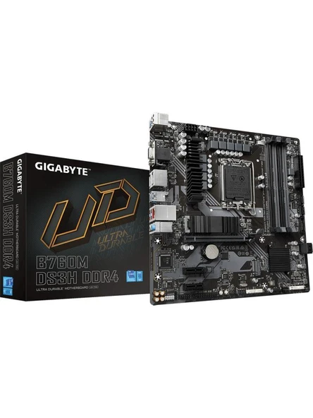 Gigabyte B760M-DS3H Intel LGA1700 DDR4 Micro ATX Anakart Outlet ürün görseli 1