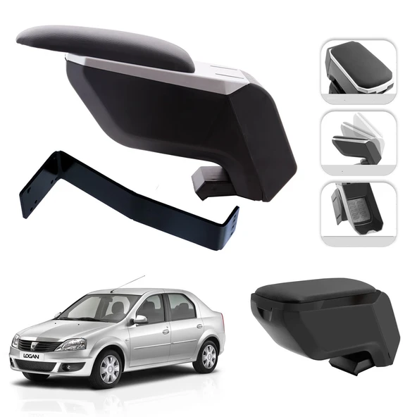 Mis Paket Dacia Logan 2004-2012 Delmesiz Çelik Ayaklı Kolçak + Askılı Koku + Micro Fiber Bez + Torpido Süngeri ürün görseli 1