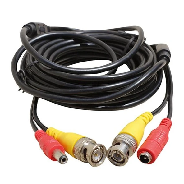 Powermaster Bnc-Bnc Kablo+Power Kablo Dişi-Erkek Jack'lı 20 Metre ürün görseli 1
