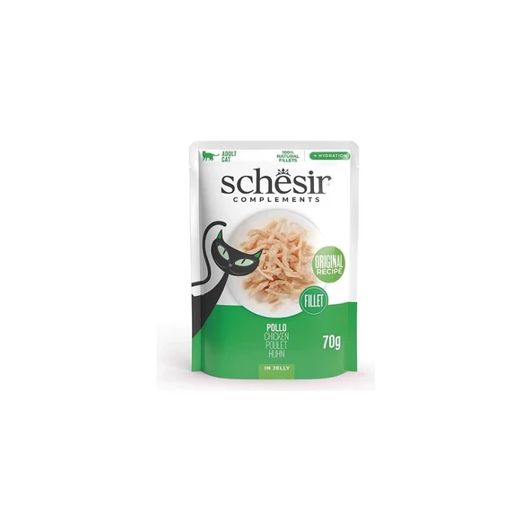 Schesir Pouch Jelly Tavuk Filetolu Jöle İçinde Yetişkin Kedi 70gr ürün görseli 1