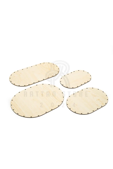 Home Rattan Bambu Örgü Tabanlık Oval Set - Resim 2