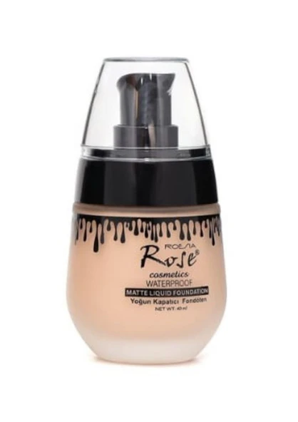 3B Trend Rose Waterproof Mat Likit Fondöten No:1 Yoğun Kapatıcı, Suya Dayanıklı, Uzun Süre Kalıcı ürün görseli 1