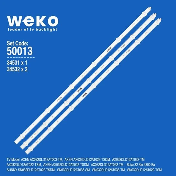 Wkset-5013 34531X1 34532X2 Svs320ad7 3 Adet Bar Led ürün görseli 1