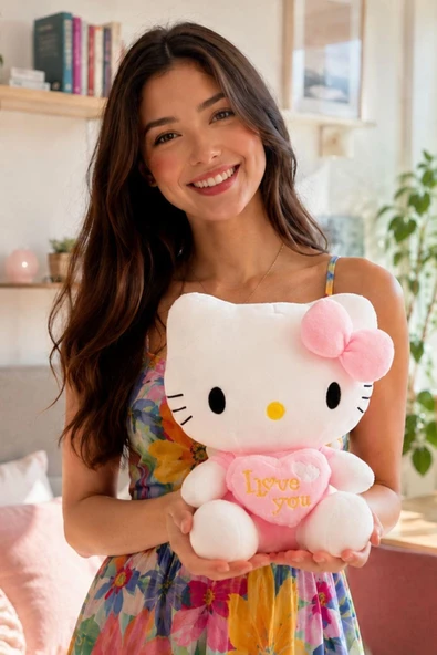 Hello Kitty Peluş Oyuncak 30 cm – Kalpli I Love You | Sevgiliye, Kıza ve Arkadaşa Hediye ürün görseli 1