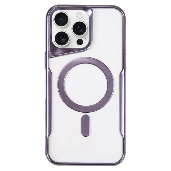 İphone 16 Pro Max Kılıf Boyi Magsafe Silikon Kapak - Derin Mor ürün görseli 1