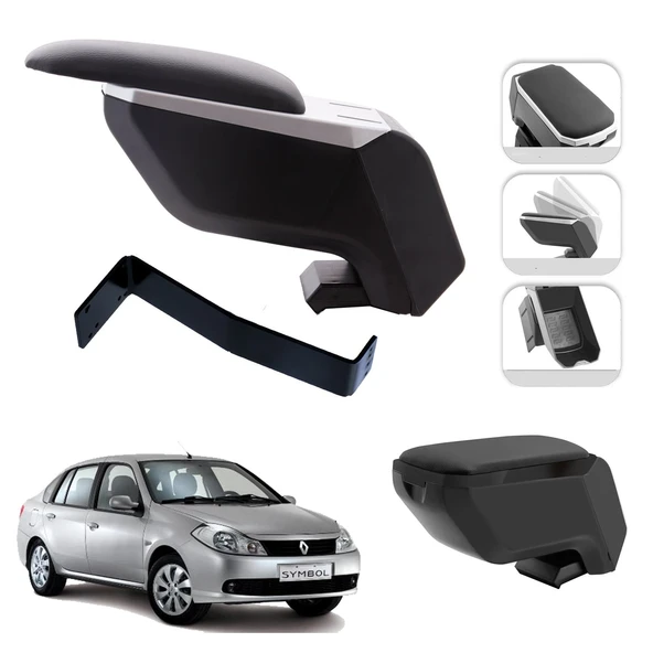 Mis Paket Renault Clio Symbol  1998-2013 Delmesiz Çelik Ayaklı Kolçak + Askılı Koku + Micro Fiber Bez + Torpido Süngeri ürün görseli 1