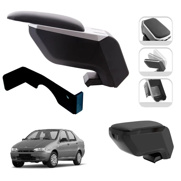 Mis Paket Fiat Siena Delmesiz Çelik Ayaklı Kolçak + Askılı Koku + Micro Fiber Bez + Torpido Süngeri ürün görseli 1