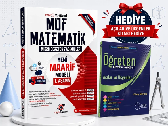 MİKROORİJİNAL 2028 MAARİF 1.AŞAMA TYT MATEMATİK SORU FASİKÜLLERİ-GÜR AÇILAR ÜÇGENLER HEDİYELİ!! ürün görseli 1