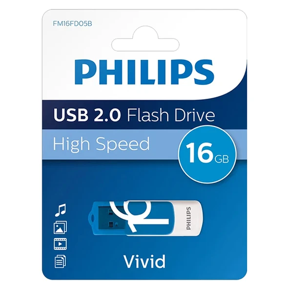 Philips Vivid FM16FD05B/00 16GB USB 2.0 Flash Bellek ürün görseli 1