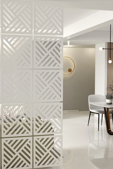 kayasan ahşap Kayasan ® Lazer Kesim Sarkıt Paravan, Ahşap Seperatör, Oda Ayırıcı 4'lü Panel Levha Seti ürün görseli 1