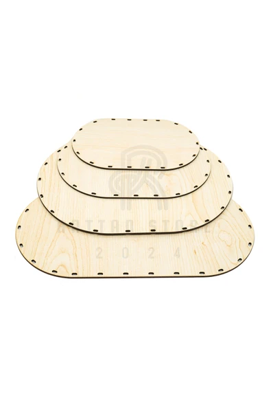 Home Rattan Bambu Örgü Tabanlık Oval Set ürün görseli 1