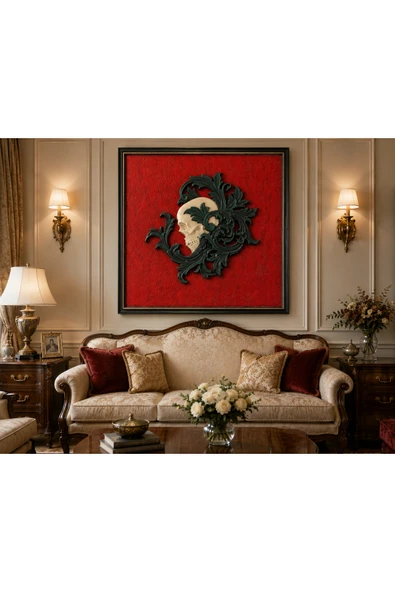 vivenza Kızıl Sessizlik tablo handmade ürün görseli 1