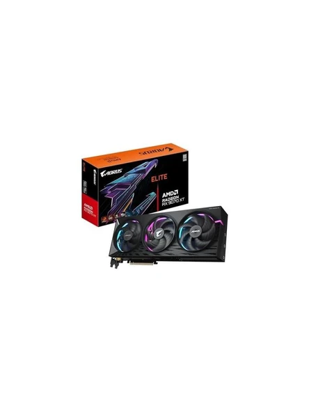Gigabyte RX 9070 XT Aorus Elite 16G GV-R9070XTAORUS E-16GD 256 Bit GDDR6 16 GB Ekran Kartı Teşhir ürün görseli 1
