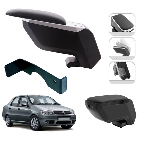 Mis Paket Fiat Albea Delmesiz Çelik Ayaklı Kolçak + Askılı Koku + Micro Fiber Bez + Torpido Süngeri ürün görseli 1