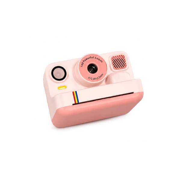 Pembe Anında Baskılı Çocuk Dijital Kamera Termal Yazıcılı Fotoğraf Makinesi HD Video 16X Zoom Şarjlı ürün görseli 1