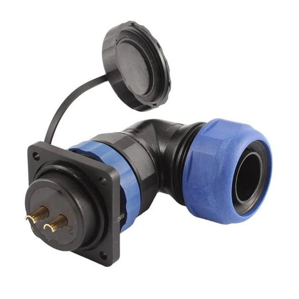 SD28 Su Geçirmez 2 Pin 28 Mm Dörtgen Konnektör 90° Dirsek ürün görseli 1