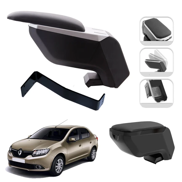 Mis Paket Renault Symbol  2014-2020 Delmesiz Çelik Ayaklı Kolçak + Askılı Koku + Micro Fiber Bez + Torpido Süngeri ürün görseli 1