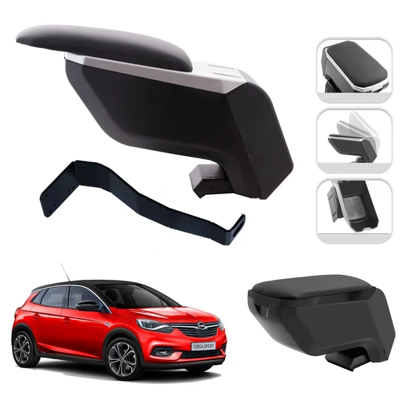 Mis Paket Opel Corsa F 2020-2024 Delmesiz Çelik Ayaklı Kolçak + Askılı Koku + Micro Fiber Bez + Torpido Süngeri ürün görseli 1